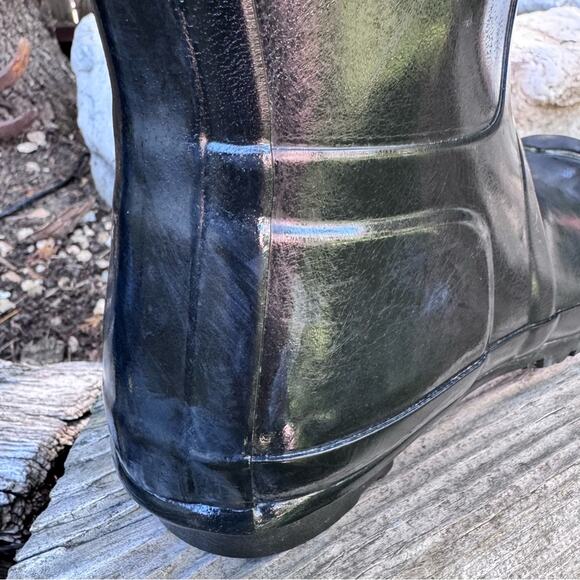 Hunter Original Women's Tall Gloss Black Rain Wellies Boots 8 US / 6 UK *Flaws* - Picture 8 of 16